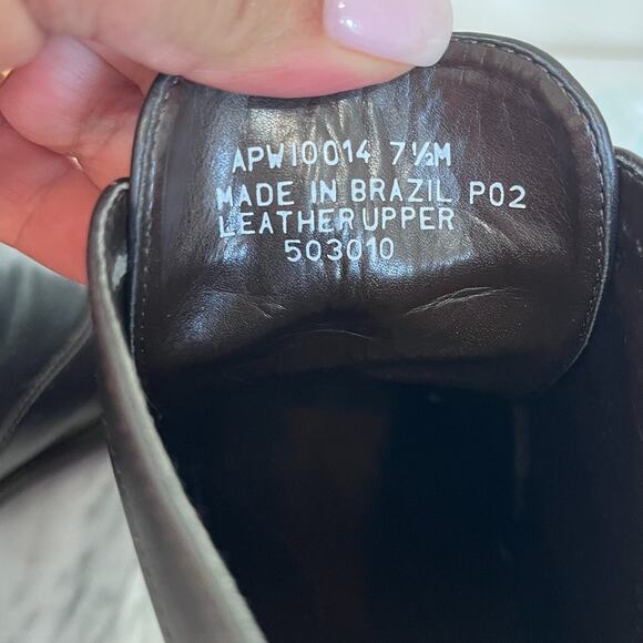 Vintage Rockport Womens Boots Size 7.5M Brown Leather Boho Hippie Granny Grunge - Picture 10 of 12